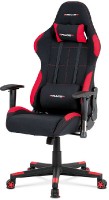 Kancelářská židle, houpací mech., černá + červená látka, plastový kříž KA-F02 RED